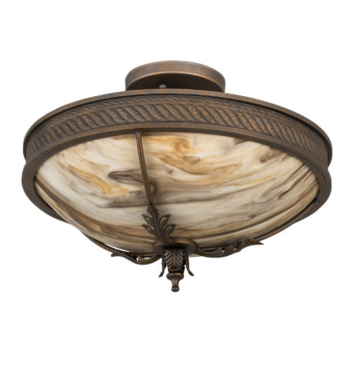 Meyda Tiffany Hoja 193473 Ceiling Light - French Bronzed