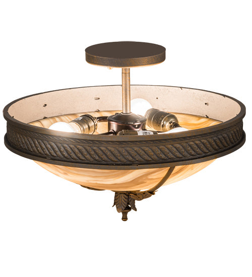 Meyda Tiffany Hoja 193473 Ceiling Light - French Bronzed