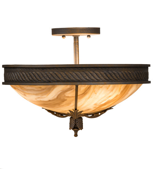 Meyda Tiffany Hoja 193473 Ceiling Light - French Bronzed
