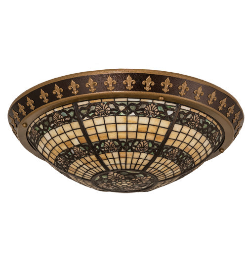 Meyda Tiffany Shell And Ribbon 195918 Ceiling Light - Copper Vein
