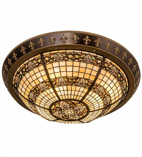 Meyda Tiffany Shell And Ribbon 195918 Ceiling Light - Copper Vein