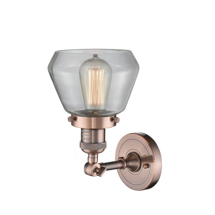 Innovations Franklin Restoration 203-AC-G172-LED Wall Sconce Light - Antique Copper