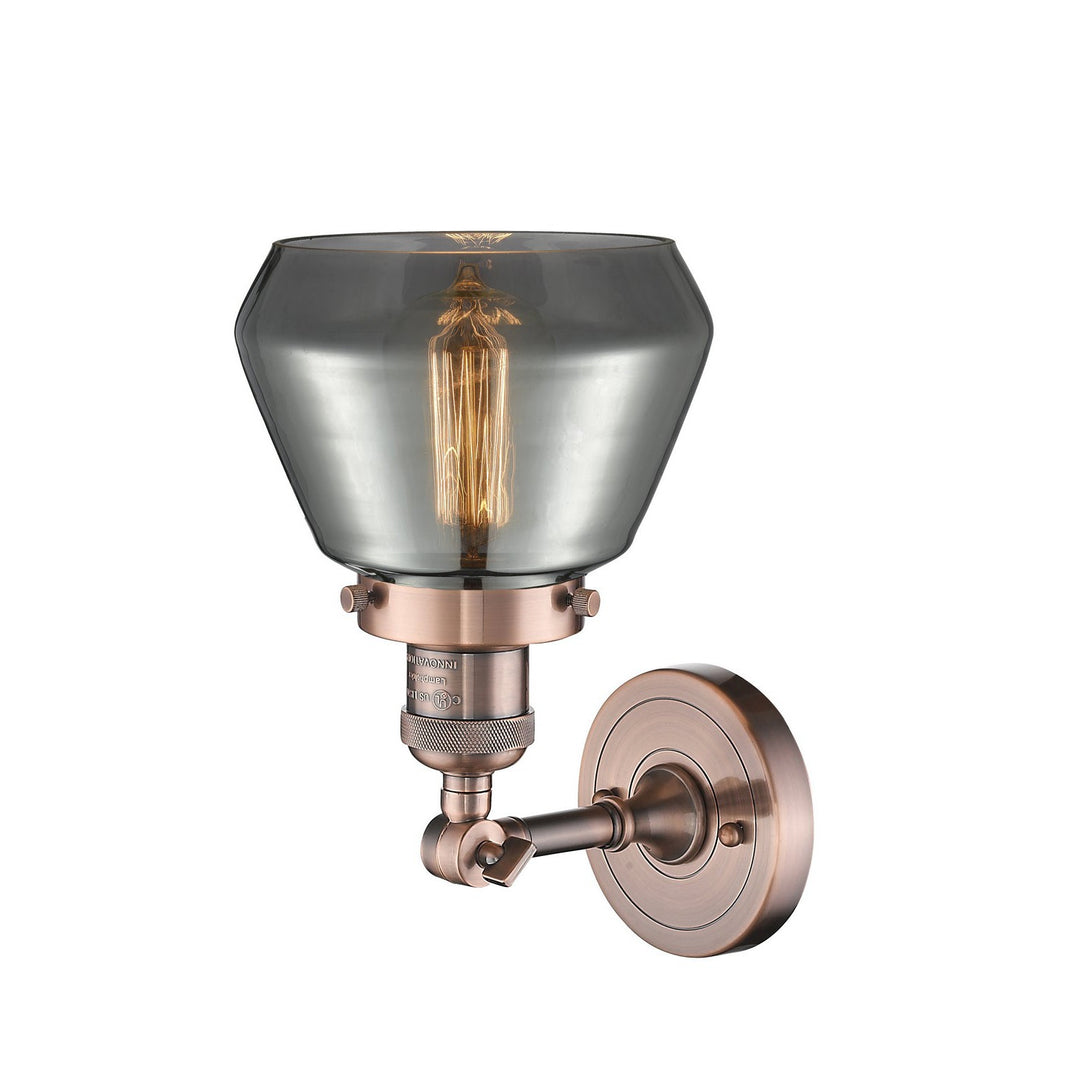 Innovations Franklin Restoration 203-AC-G173-LED Wall Sconce Light - Antique Copper