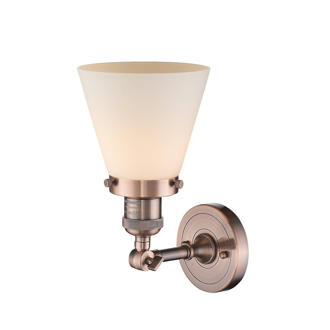Innovations Franklin Restoration 203-AC-G61-LED Wall Sconce Light - Antique Copper