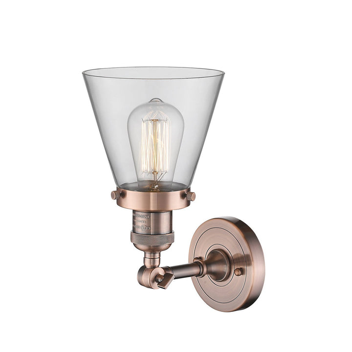 Innovations Franklin Restoration 203-AC-G62-LED Wall Sconce Light - Antique Copper