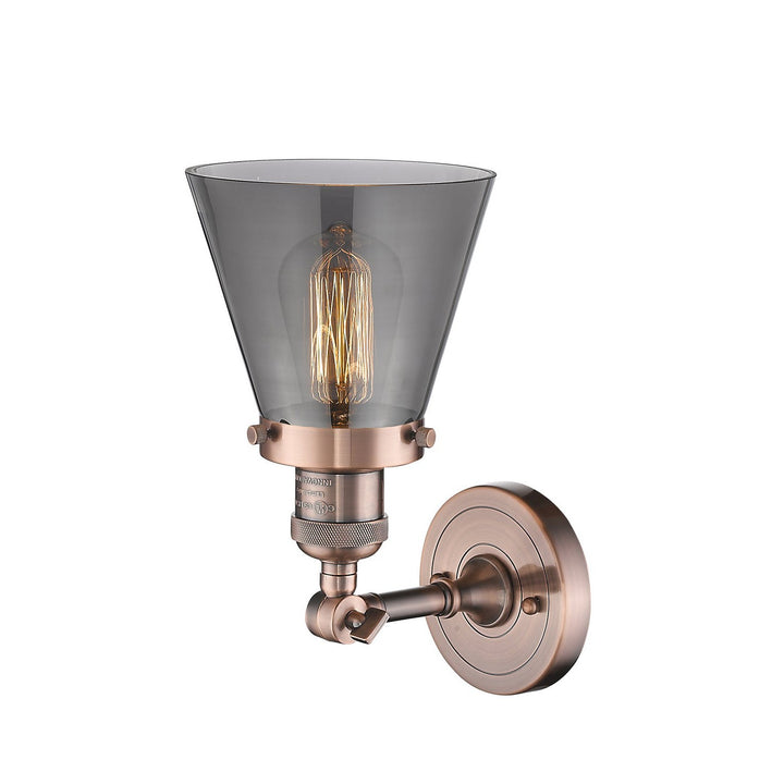 Innovations Franklin Restoration 203-AC-G63-LED Wall Sconce Light - Antique Copper