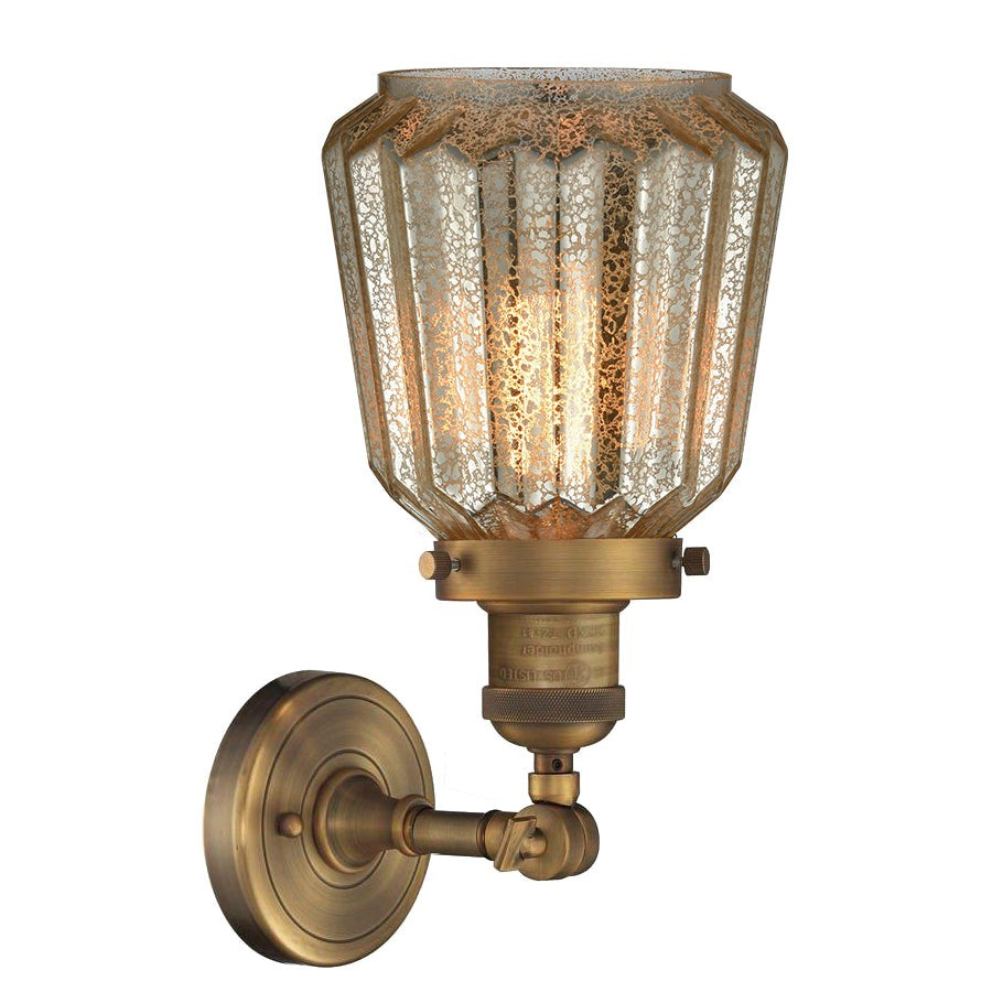 Innovations Franklin Restoration 203-BB-G146-LED Wall Sconce Light - Brushed Brass