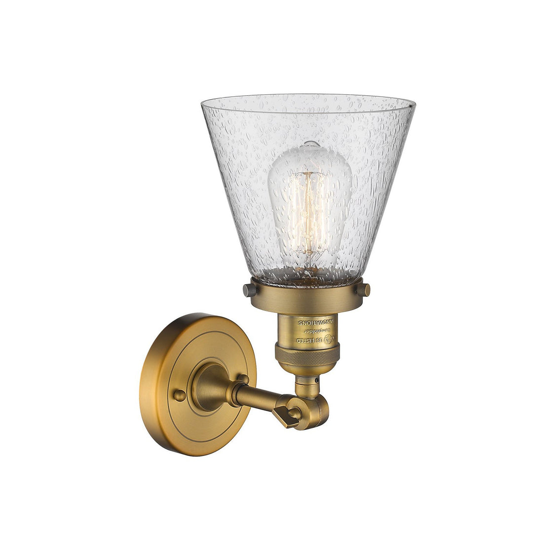 Innovations Franklin Restoration 203-BB-G64-LED Wall Sconce Light - Brushed Brass