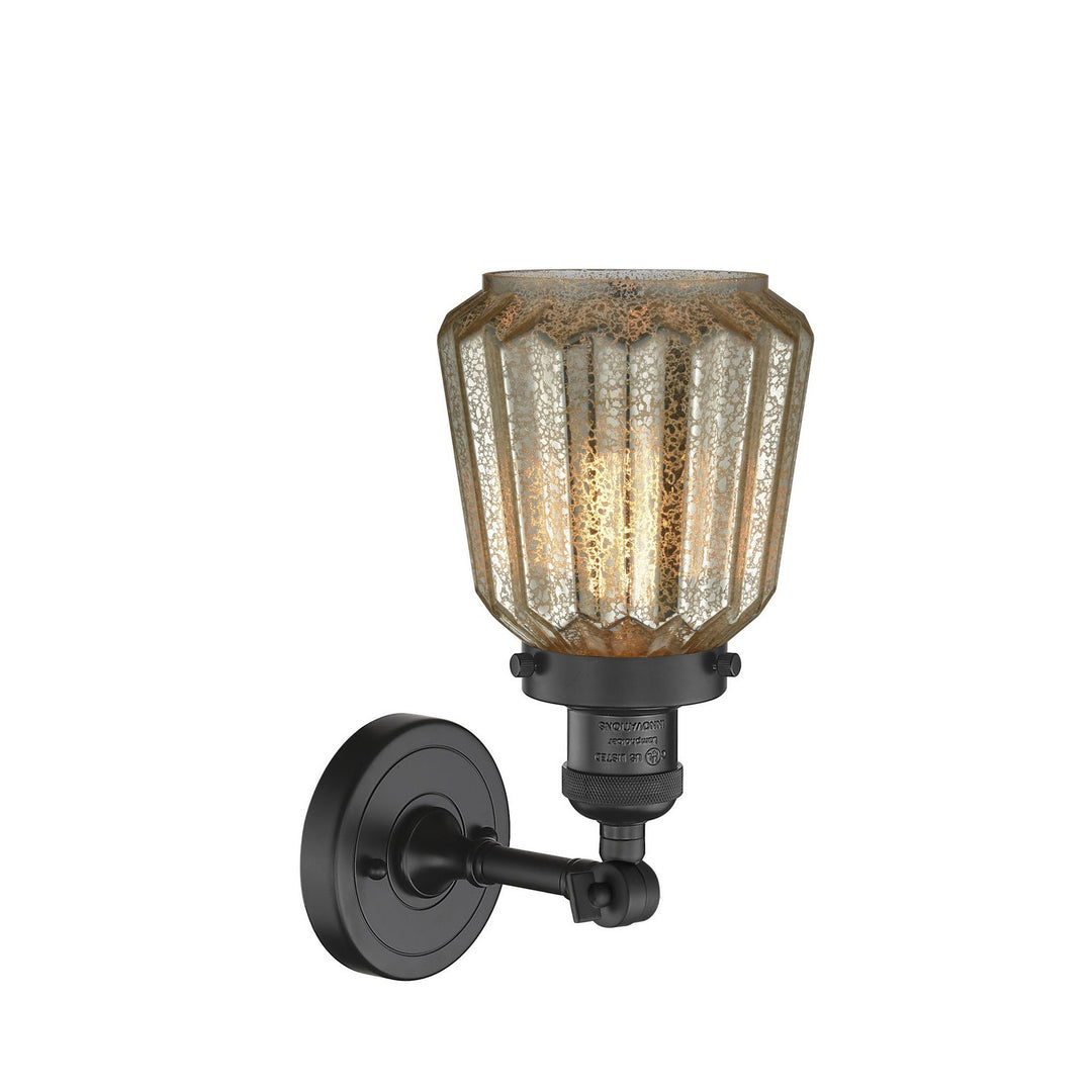 Innovations Franklin Restoration 203-BK-G146 Wall Sconce Light - Matte Black