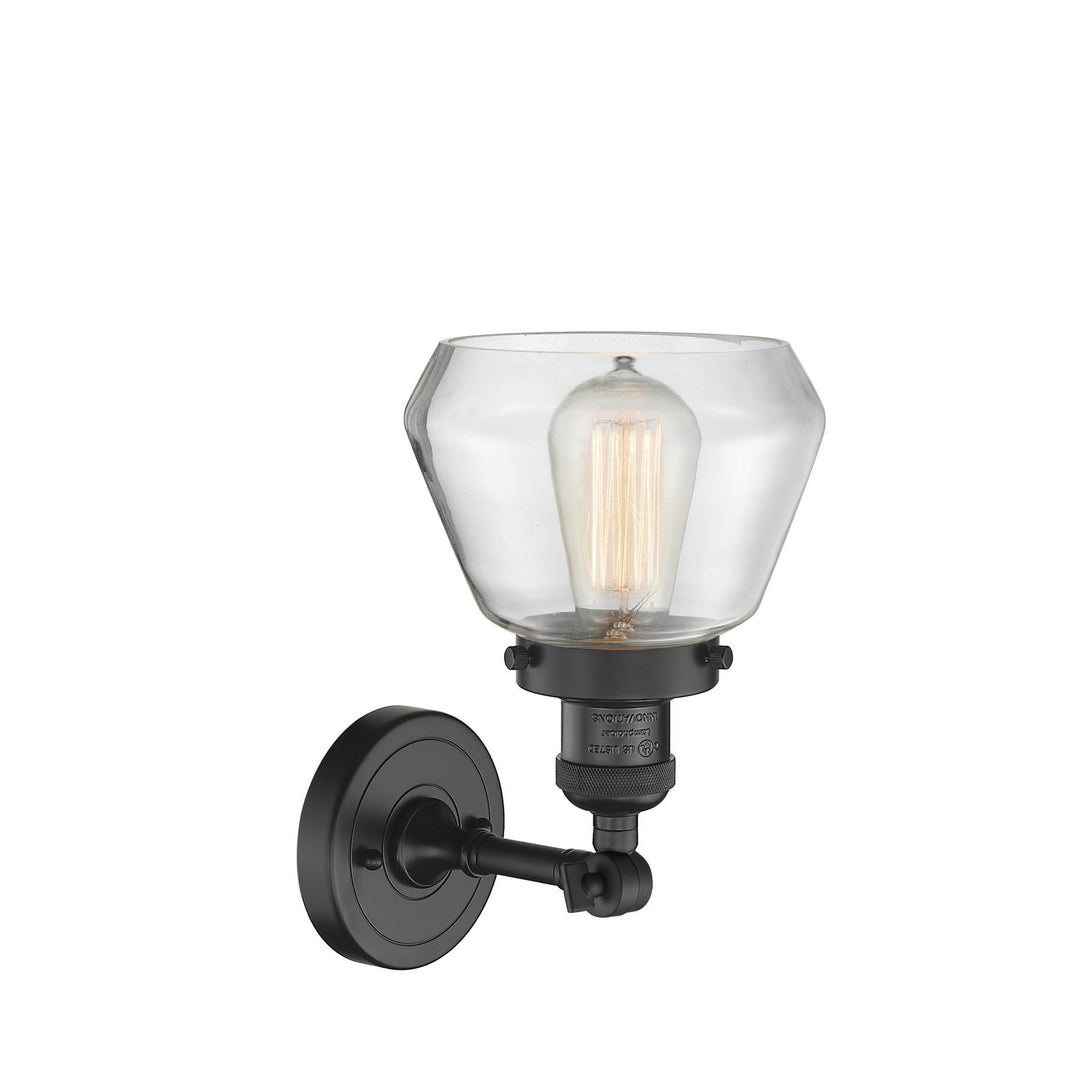 Innovations Franklin Restoration 203-BK-G172-LED Wall Sconce Light - Matte Black