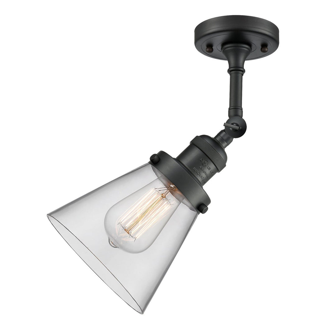 Innovations Franklin Restoration 203-BK-G62-LED Wall Sconce Light - Matte Black