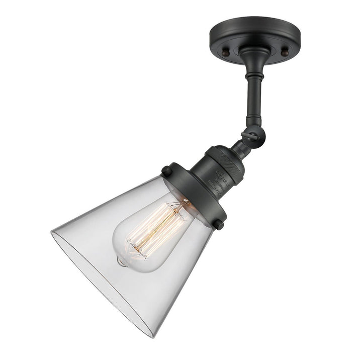 Innovations Franklin Restoration 203-BK-G62-LED Wall Sconce Light - Matte Black