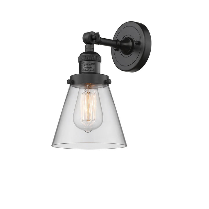 Innovations Franklin Restoration 203-BK-G62-LED Wall Sconce Light - Matte Black