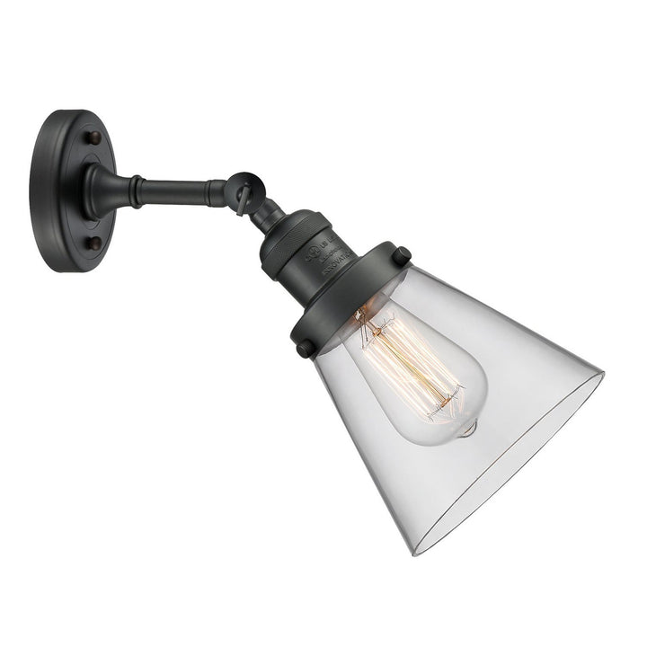 Innovations Franklin Restoration 203-BK-G62-LED Wall Sconce Light - Matte Black