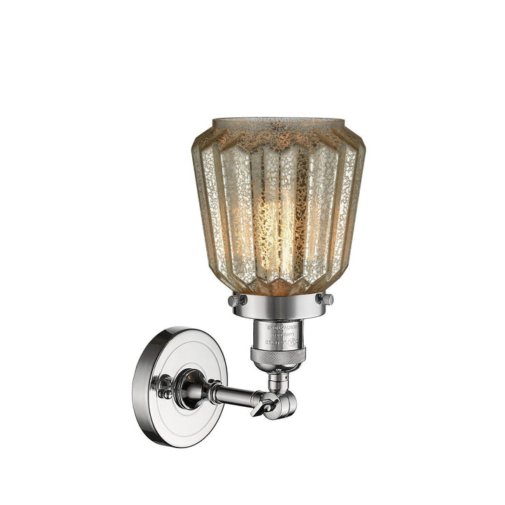 Innovations Franklin Restoration 203-PC-G146-LED Wall Sconce Light - Polished Chrome