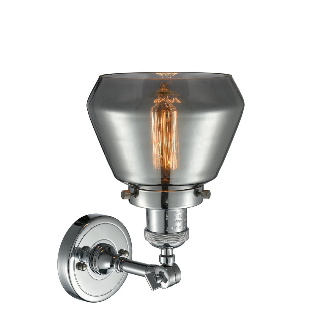 Innovations Franklin Restoration 203-PN-G173-LED Wall Sconce Light - Polished Nickel