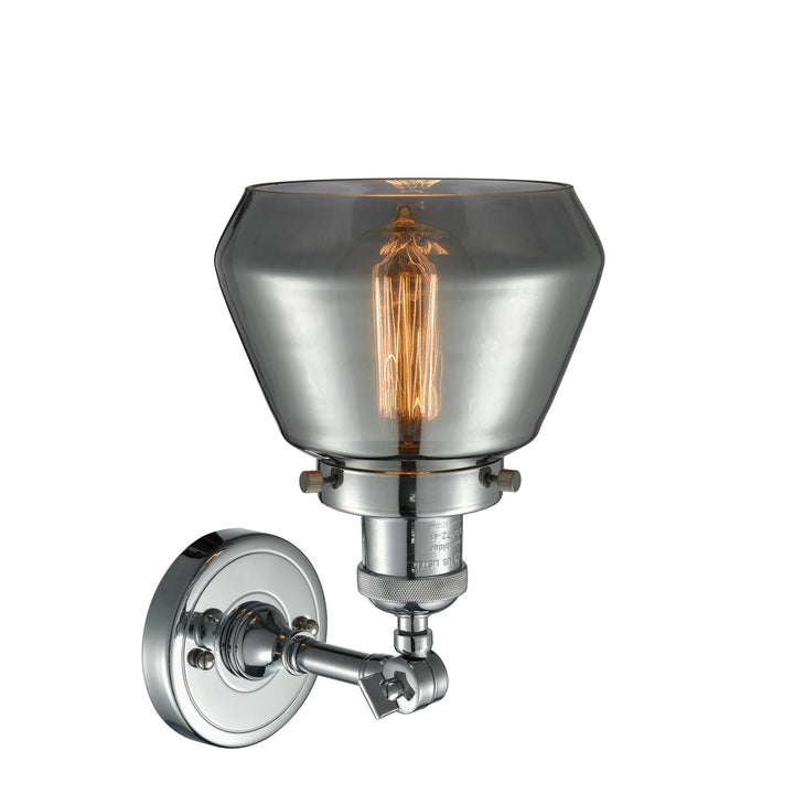Innovations Franklin Restoration 203-PN-G173-LED Wall Sconce Light - Polished Nickel