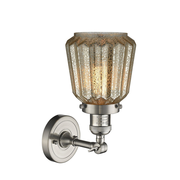 Innovations Franklin Restoration 203-SN-G146-LED Wall Sconce Light - Brushed Satin Nickel