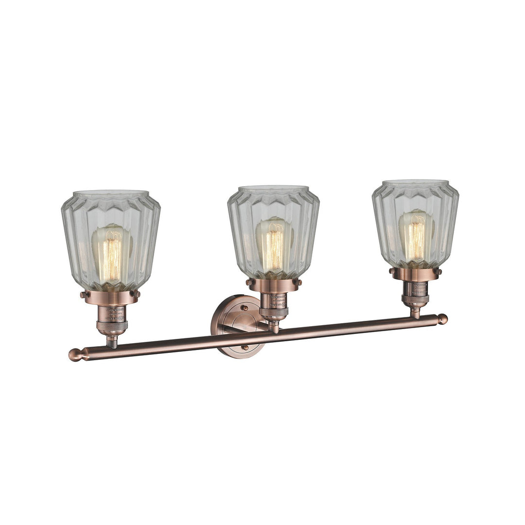 Innovations Franklin Restoration 205-AC-G142-LED Bath Vanity Light 30 in. wide - Antique Copper