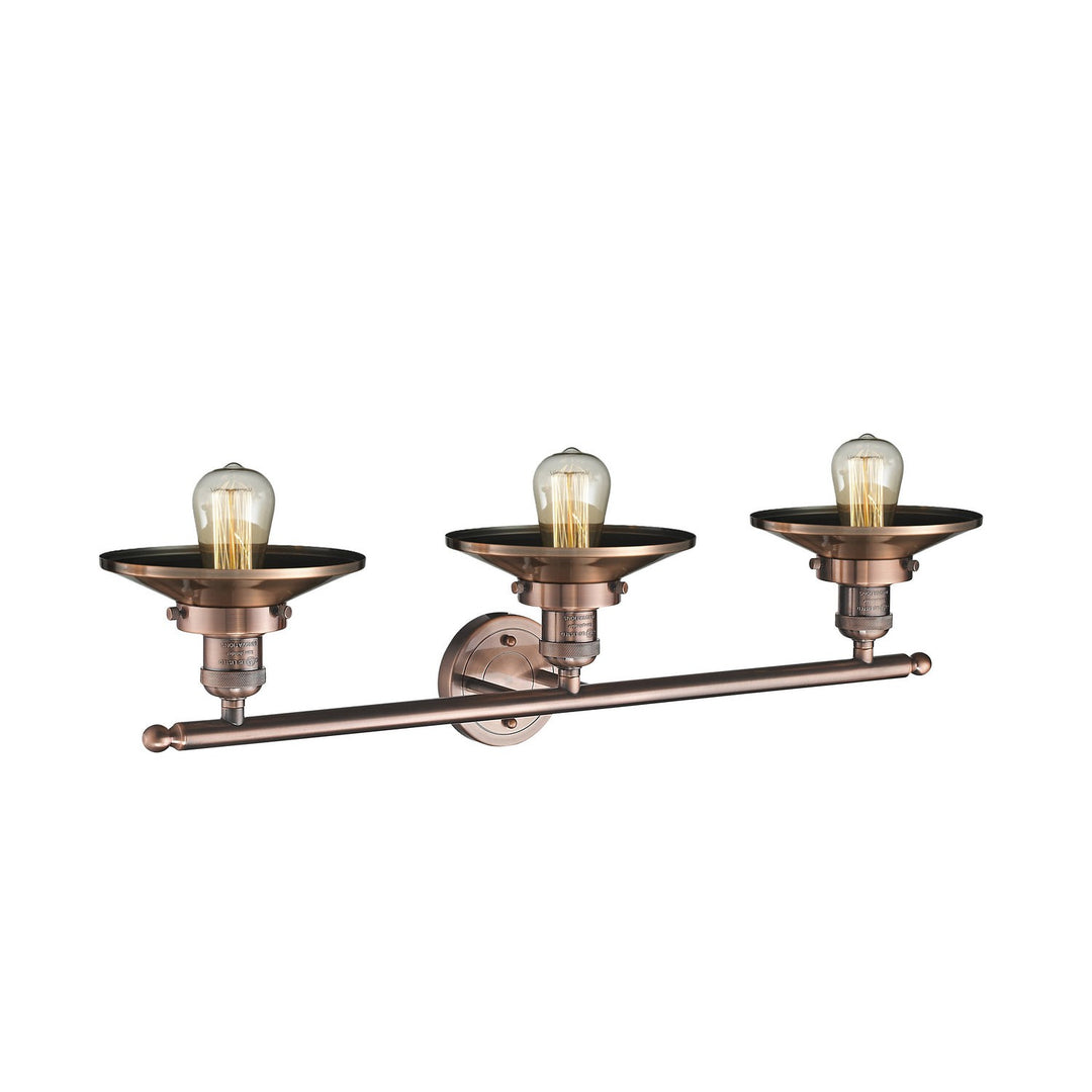 Innovations Franklin Restoration 205-AC-M3-LED Bath Vanity Light 32 in. wide - Antique Copper