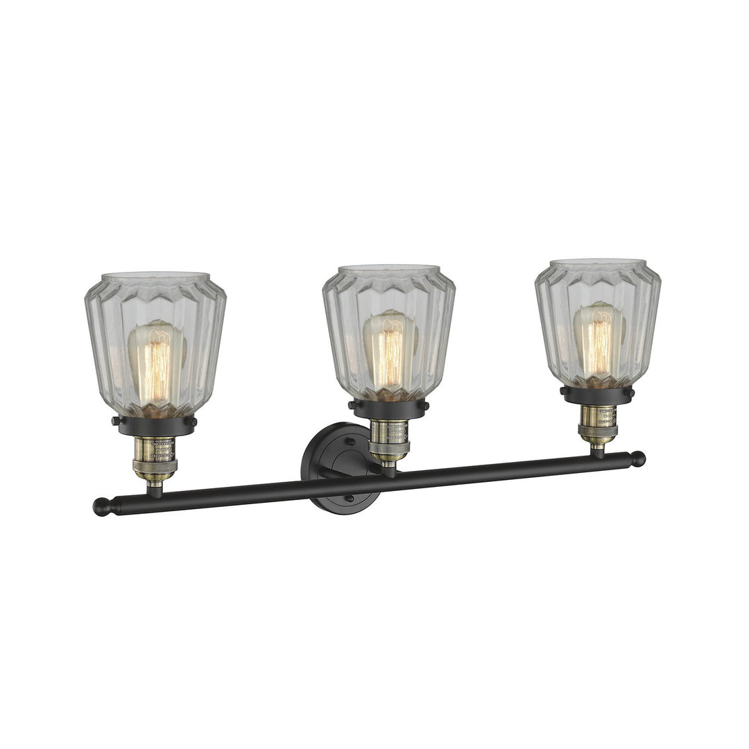 Innovations Franklin Restoration 205-BAB-G142 Bath Vanity Light 30 in. wide - Black Antique Brass