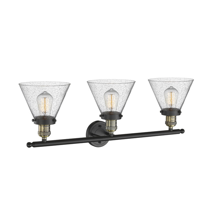 Innovations Franklin Restoration 205-BAB-G44 Bath Vanity Light 32 in. wide - Black Antique Brass