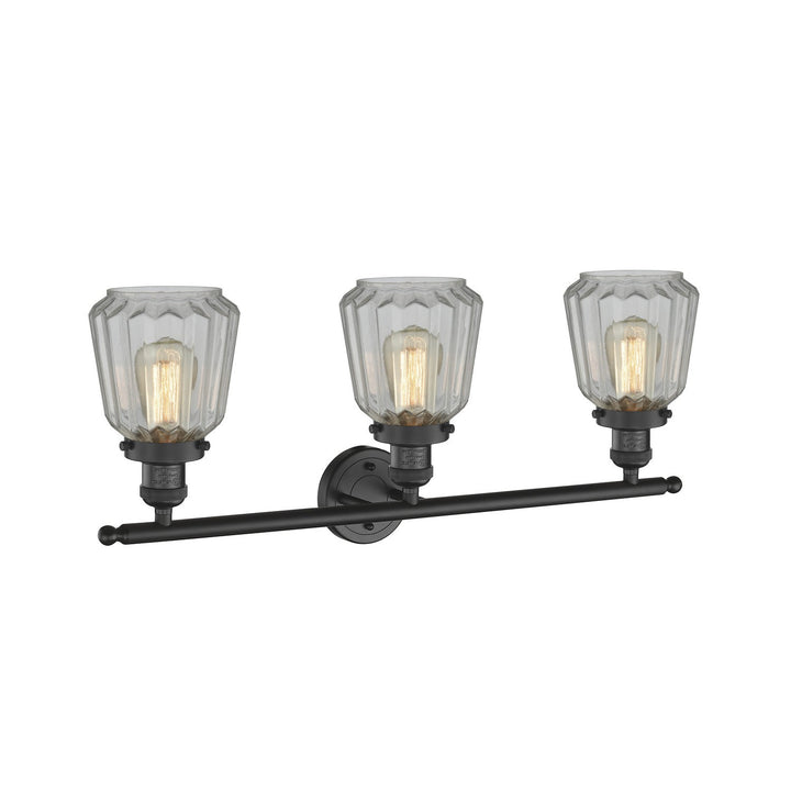 Innovations Franklin Restoration 205-BK-G142 Bath Vanity Light 30 in. wide - Matte Black