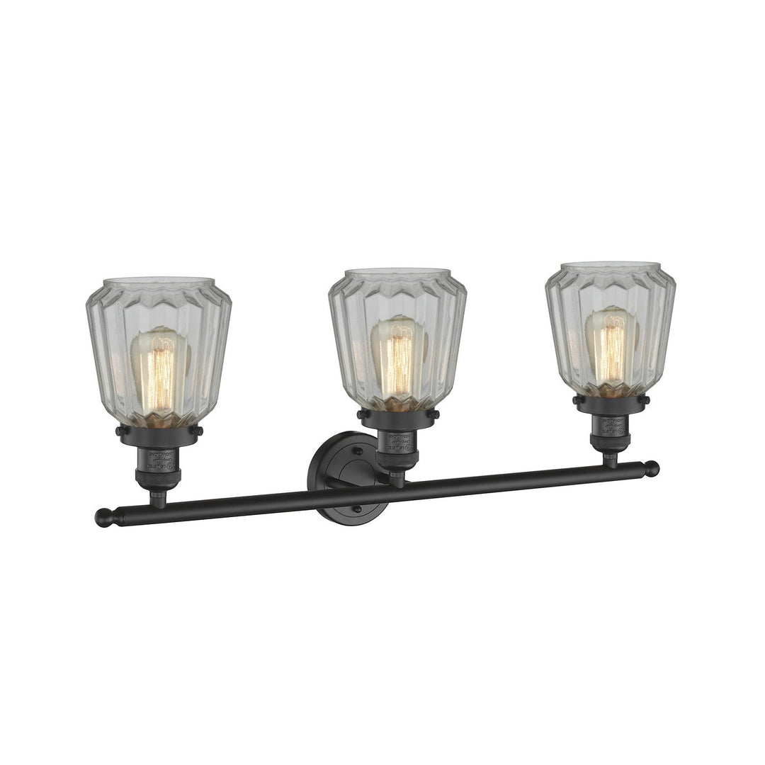Innovations Franklin Restoration 205-BK-G142-LED Bath Vanity Light 30 in. wide - Matte Black