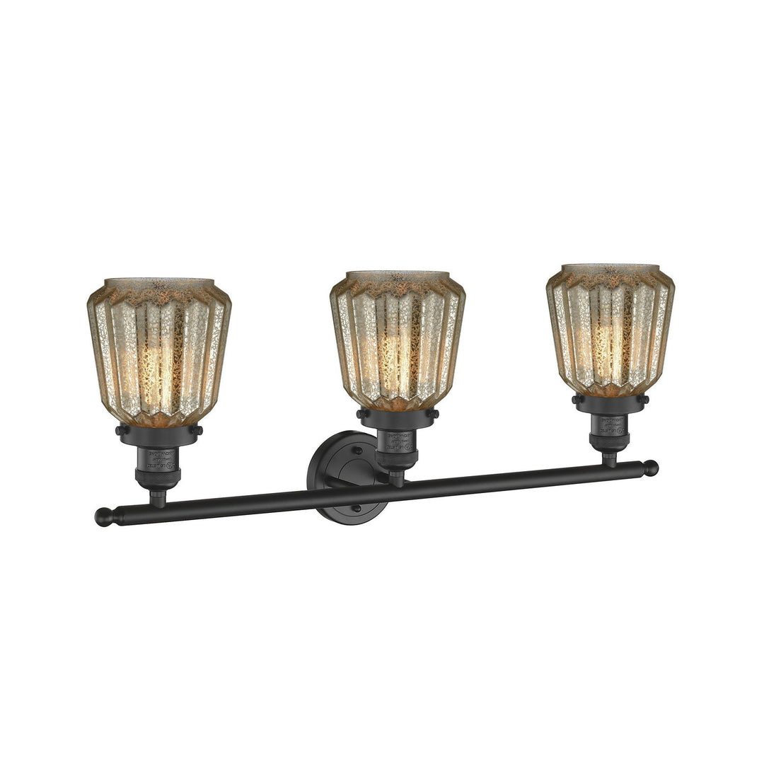 Innovations Franklin Restoration 205-BK-G146-LED Bath Vanity Light 30 in. wide - Matte Black
