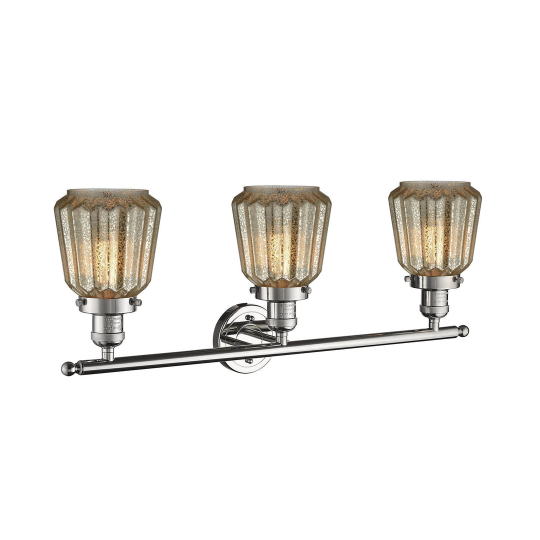 Innovations Franklin Restoration 205-PN-G146-LED Bath Vanity Light 30 in. wide - Polished Nickel