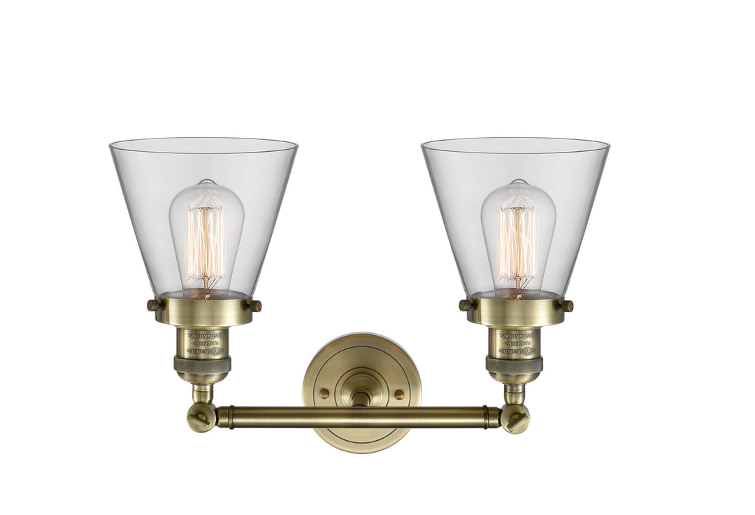 Innovations Franklin Restoration 208-AB-G62 Bath Vanity Light 16 in. wide - Antique Brass