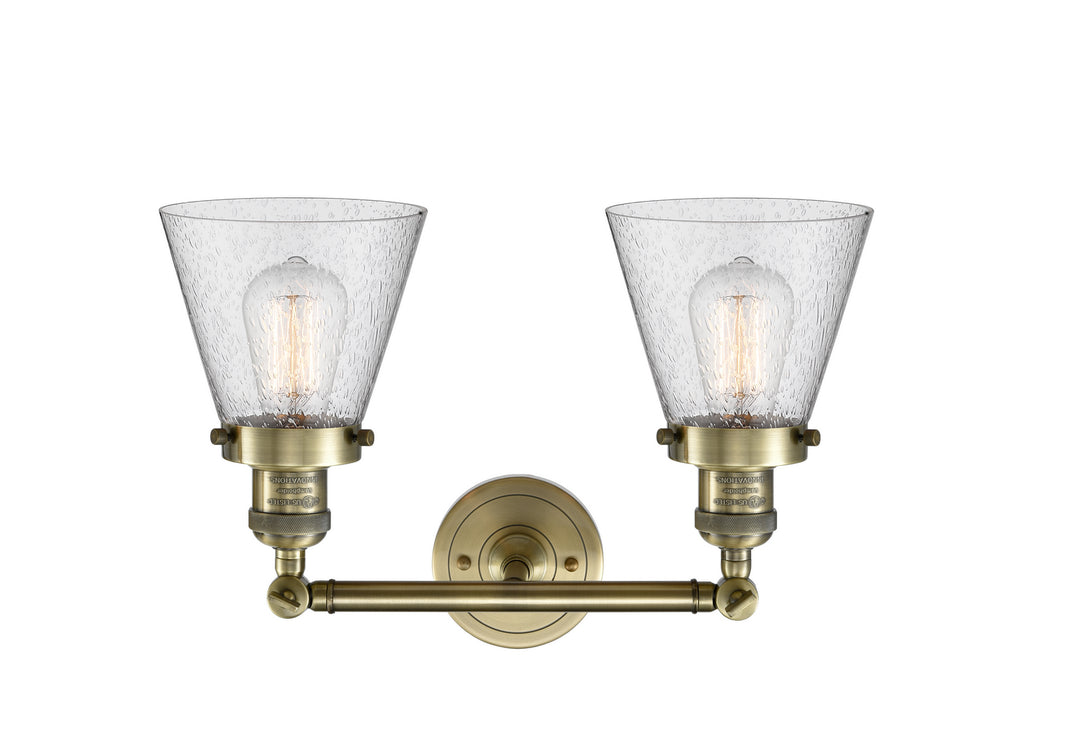 Innovations Franklin Restoration 208-AB-G64 Bath Vanity Light 16 in. wide - Antique Brass