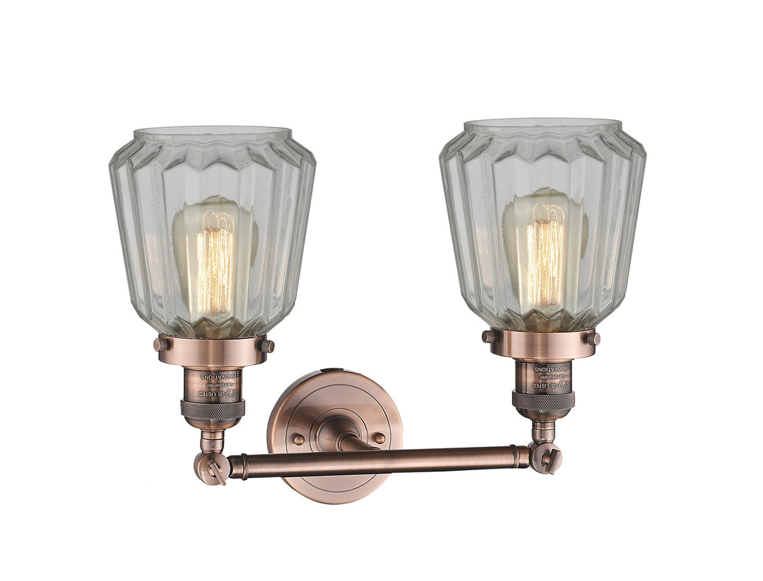 Innovations Franklin Restoration 208-AC-G142-LED Bath Vanity Light 16 in. wide - Antique Copper