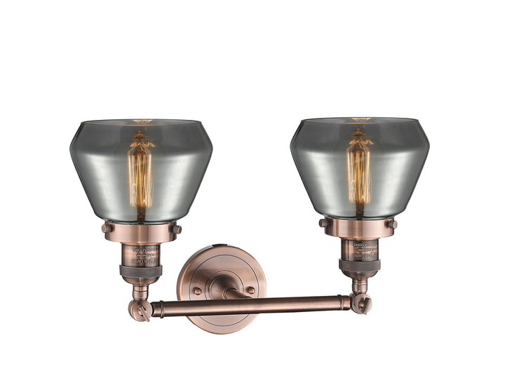 Innovations Franklin Restoration 208-AC-G173-LED Bath Vanity Light 17 in. wide - Antique Copper