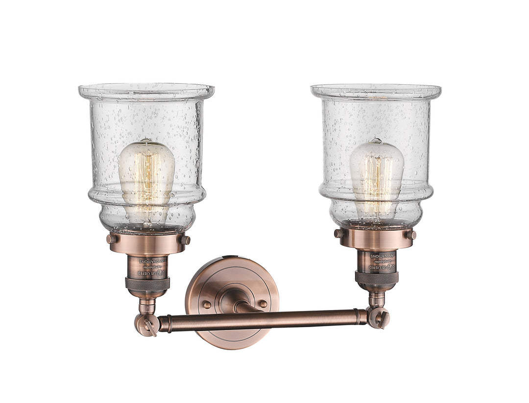 Innovations Franklin Restoration 208-AC-G184-LED Bath Vanity Light 17 in. wide - Antique Copper