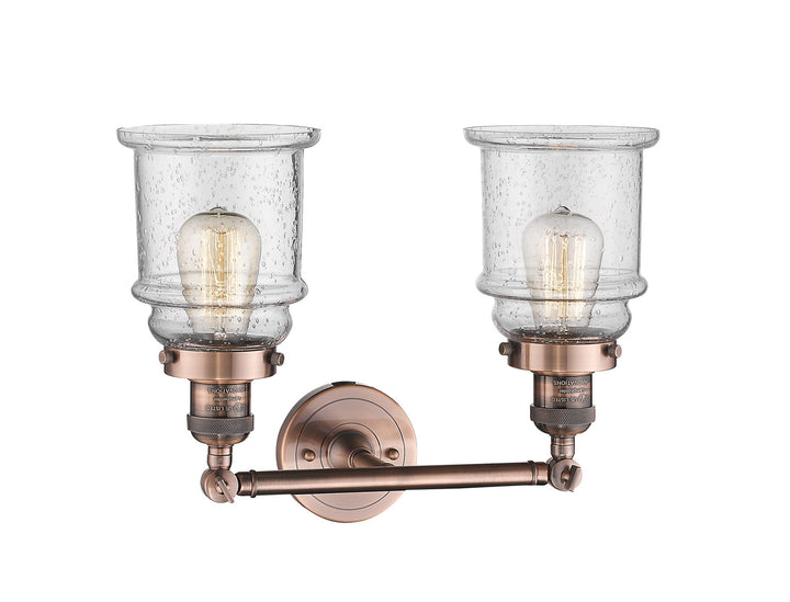 Innovations Franklin Restoration 208-AC-G184-LED Bath Vanity Light 17 in. wide - Antique Copper