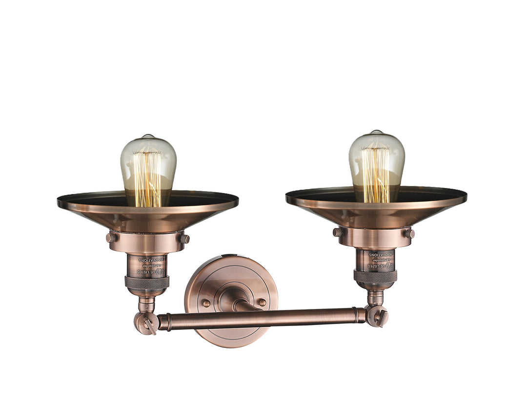 Innovations Franklin Restoration 208-AC-M3-LED Bath Vanity Light 18 in. wide - Antique Copper