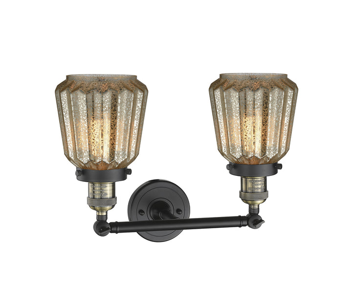 Innovations Franklin Restoration 208-BAB-G146 Bath Vanity Light 16 in. wide - Black Antique Brass