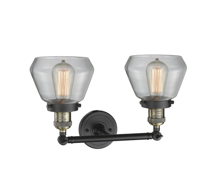 Innovations Franklin Restoration 208-BAB-G172 Bath Vanity Light 17 in. wide - Black Antique Brass