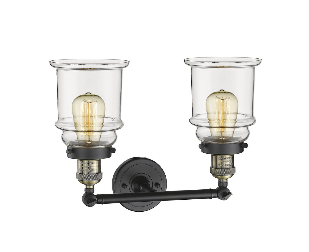 Innovations Franklin Restoration 208-BAB-G182 Bath Vanity Light 17 in. wide - Black Antique Brass