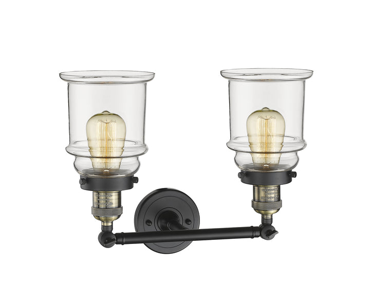 Innovations Franklin Restoration 208-BAB-G182 Bath Vanity Light 17 in. wide - Black Antique Brass