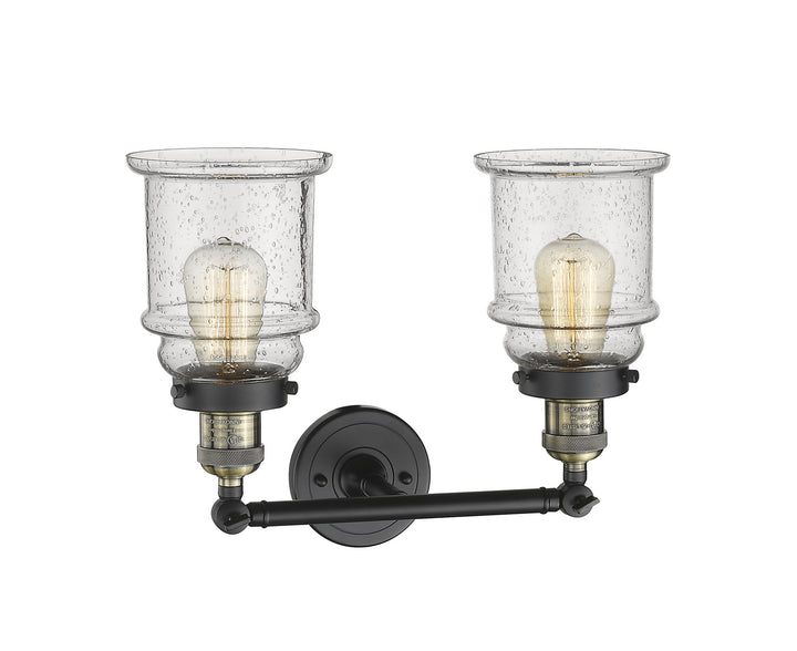 Innovations Franklin Restoration 208-BAB-G184 Bath Vanity Light 17 in. wide - Black Antique Brass