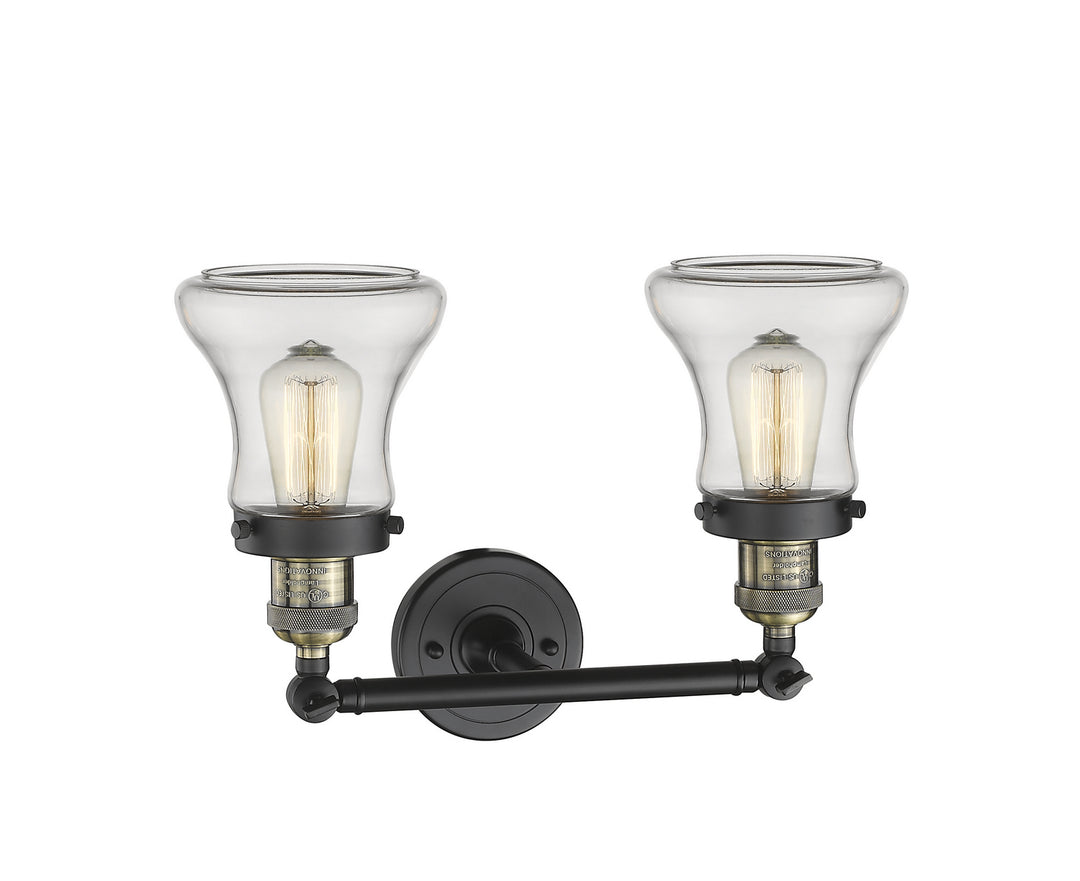 Innovations Franklin Restoration 208-BAB-G192 Bath Vanity Light 17 in. wide - Black Antique Brass