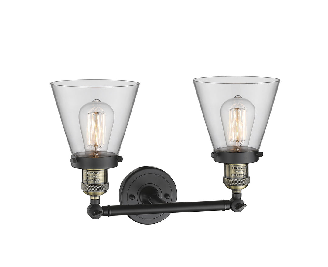 Innovations Franklin Restoration 208-BAB-G62 Bath Vanity Light 16 in. wide - Black Antique Brass