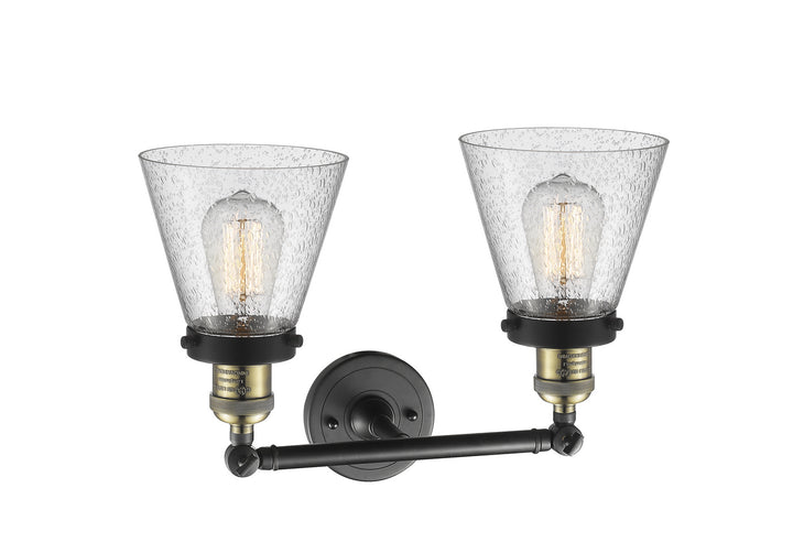 Innovations Franklin Restoration 208-BAB-G64 Bath Vanity Light 16 in. wide - Black Antique Brass