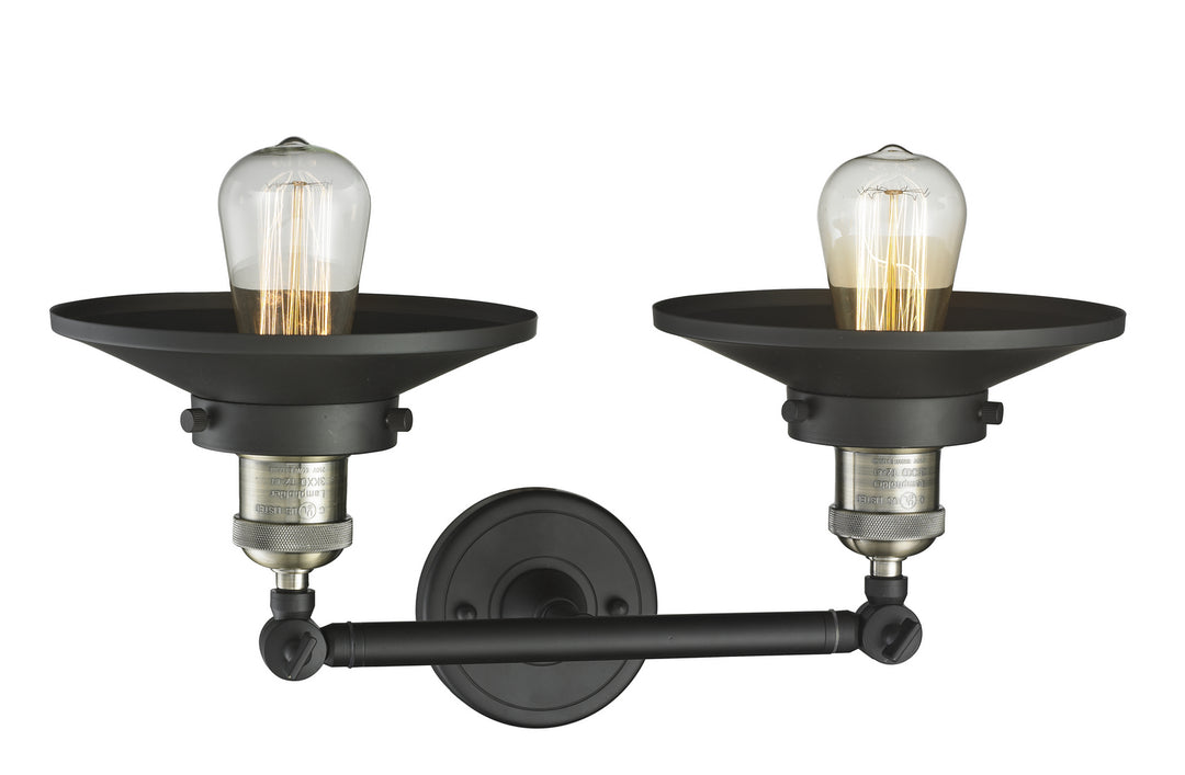 Innovations Franklin Restoration 208-BAB-M6 Bath Vanity Light 18 in. wide - Black Antique Brass