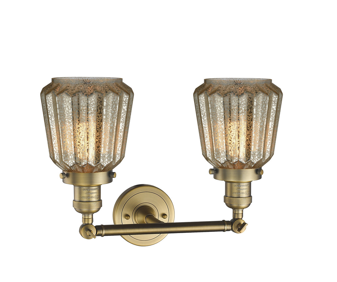 Innovations Franklin Restoration 208-BB-G146-LED Bath Vanity Light 16 in. wide - Brushed Brass