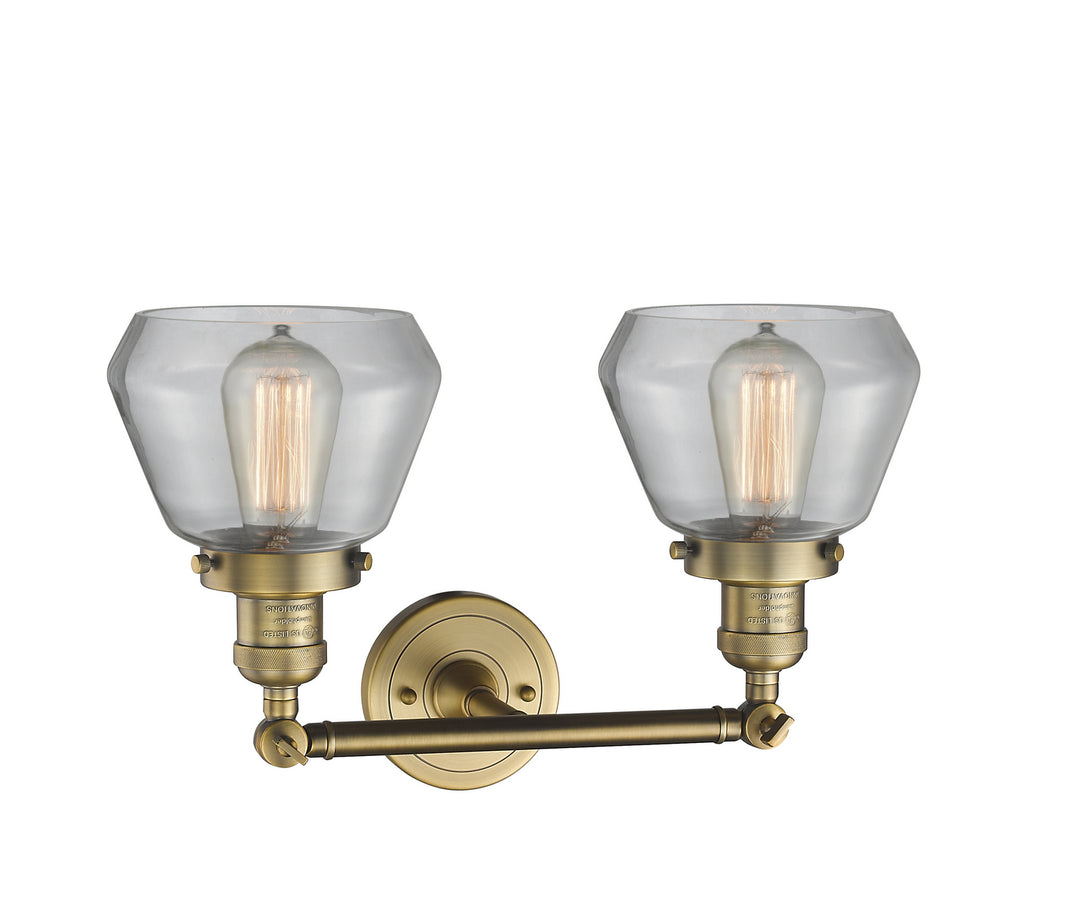 Innovations Franklin Restoration 208-BB-G172-LED Bath Vanity Light 17 in. wide - Brushed Brass