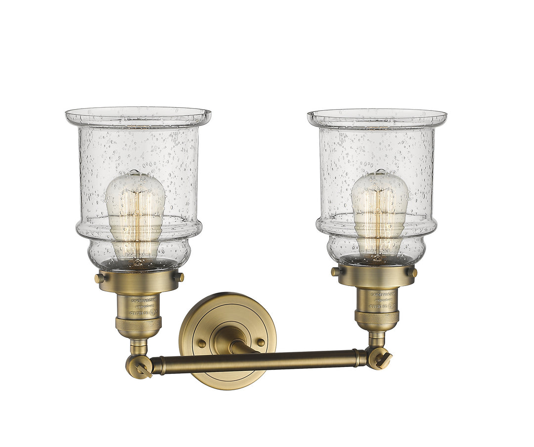 Innovations Franklin Restoration 208-BB-G184-LED Bath Vanity Light 17 in. wide - Brushed Brass