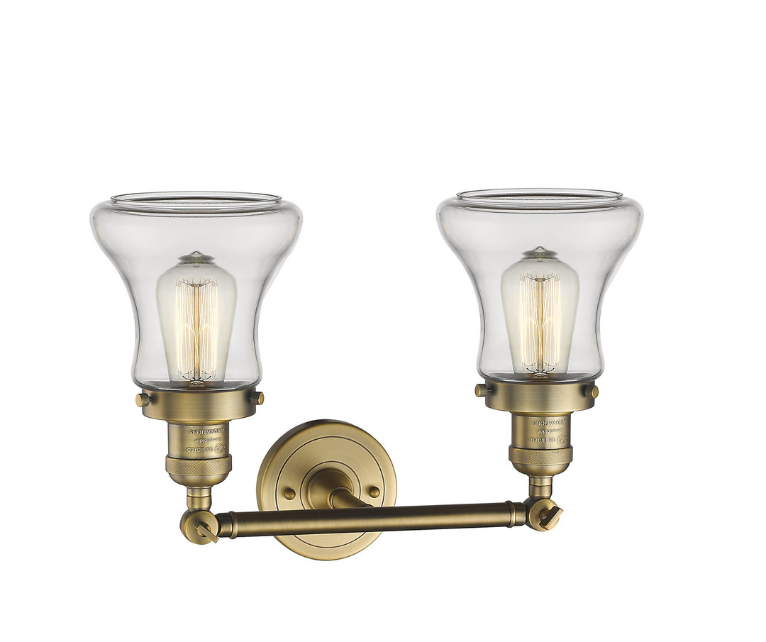 Innovations Franklin Restoration 208-BB-G192-LED Bath Vanity Light 17 in. wide - Brushed Brass